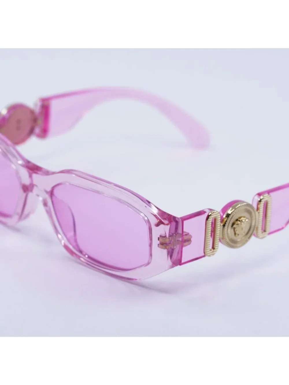 Versace Kids VK4429U 5370/5 Sunglasses Pink Irregular Frame, Fuchsia Lenses